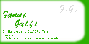 fanni galfi business card